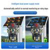 Three-Screen Solar-Powered Waterproof Outdoor Camera with 360° Panoramic View and Humanoid Detection