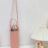 Travel Portable Water Bottle Bag Crossbody Simple Solid Color Cup Protector Canvas Protective Sleeve With Strap Bottles Pouch