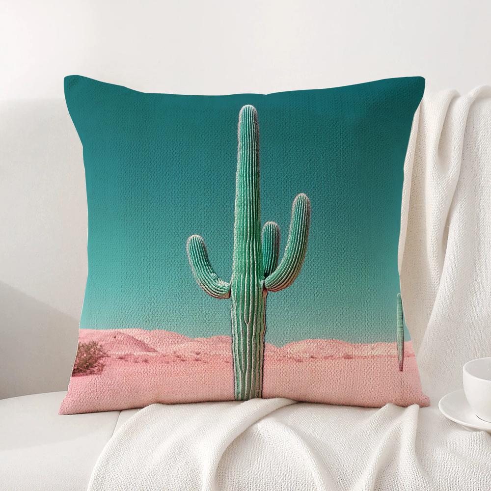 Tropical Plant Fruits Pillow Case Natural Linen Organic Fabric Double-Sided Printing Breathable Perfect For Home Decor