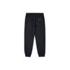 Men's Converse Solid Color High Waist Bundle Feet Sports Pants/Trousers/Joggers Black 10023502-A02