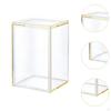 Acrylic Display Case Doll Box Showcase Storage Organizer for Office Desk