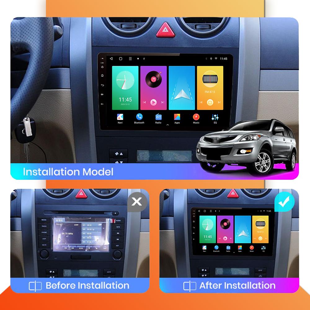 Autoradio Android Auto Carplay Für Great Wall Haval H3 H5 2011-2016 Multimedia Player Head Unit Stereo GPS Navigation BT WIFI 1+16GB