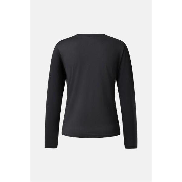 Kolon SporTs Women Sleeve Hybrid Long Sleeve Round T shirT jkTbm25282blk