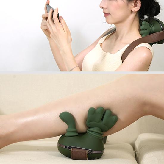 Bionický masážní přístroj na krk, ramena a záda, hloubková tkáň, úleva od bolesti, svalová relaxace, 3D hnětení, bezdrátový elektrický vyhřívaný shiatsu masážní přístroj