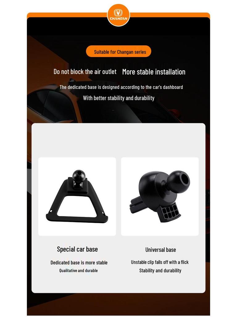Illuminated Car Logo Phone Holder for Changan Models: Eado, Oshan, CS75 & More