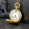 2pcs/set,Luxury Men's Classic Pocket Watch Fashion Women Mens Necklace Chain Quartz Pocket Watch&1PC Mens Golden Cross Necklace, Ideal for Gifts
