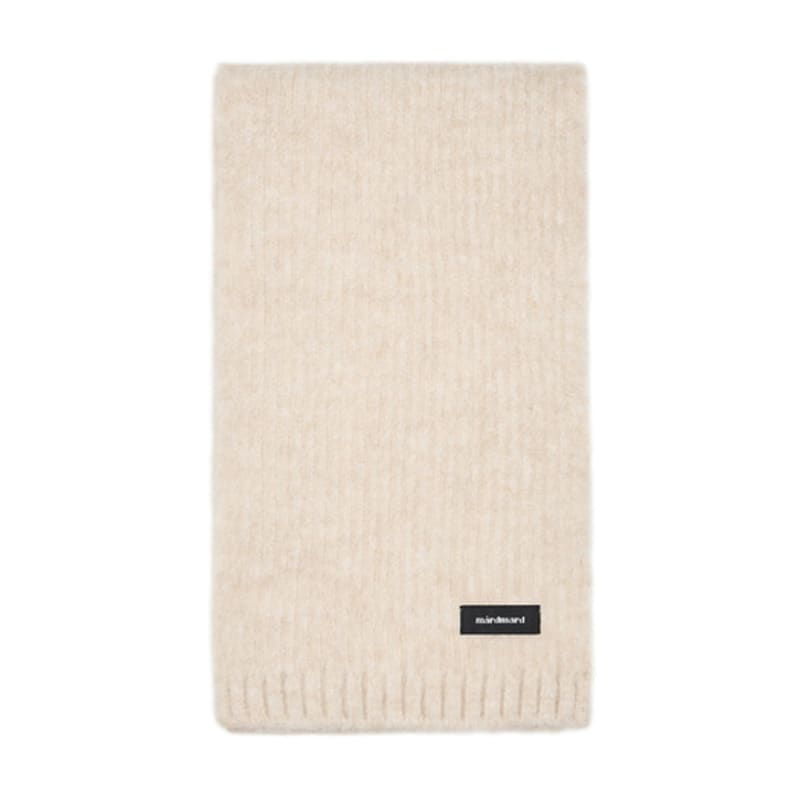 mardmard black label hairy knit muffler - beige