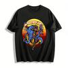 Racing Motocross Rider Sunset Graphic Casual Tee Pure Cotton T-shirt