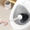 Elektrický set štětky na WC a držáku Nástěnná silikonová štětka na WC Silikonové čisticí kartáče na mísu Koupelnové doplňky