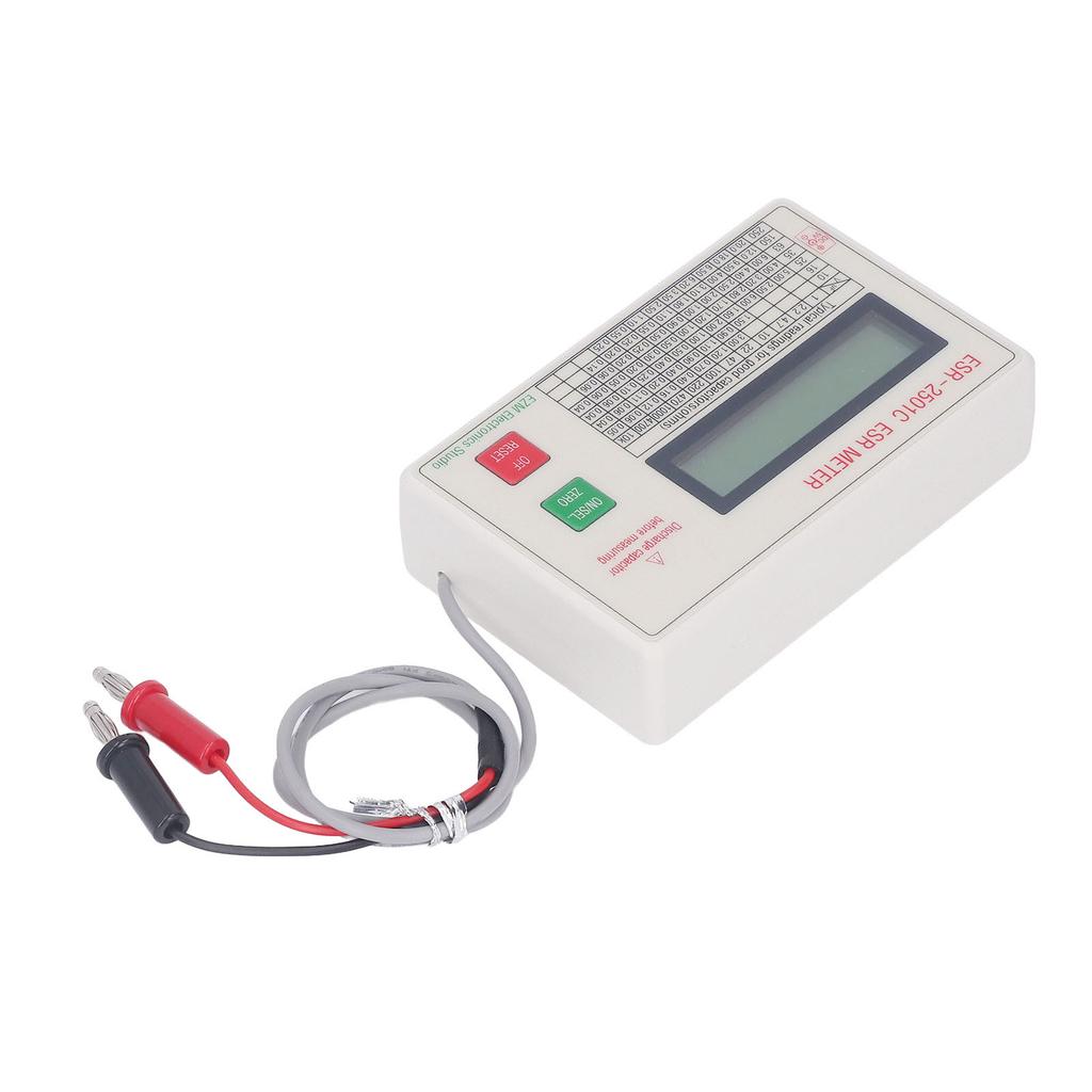 Handheld ESR Capacitor Tester High Accuracy Lightweight Smart Shutdown Function ABS Capacitance Meter
