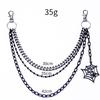 Halloween Gifts keychain Punk Black Silver Metal Pants Chain Hip Hop Spider Web Pendant Jeans Chain for Men Women Accessories