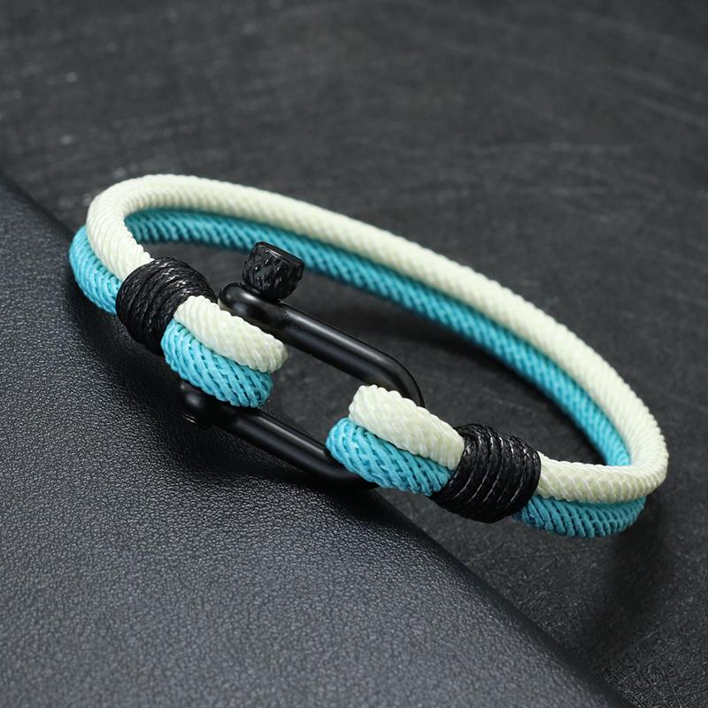 New In Men Bracelet Rope Ukrainian Symbol Braclet Bicolor Matching Macrame Braslet Festival Accessories Brazil Pulseras Homme