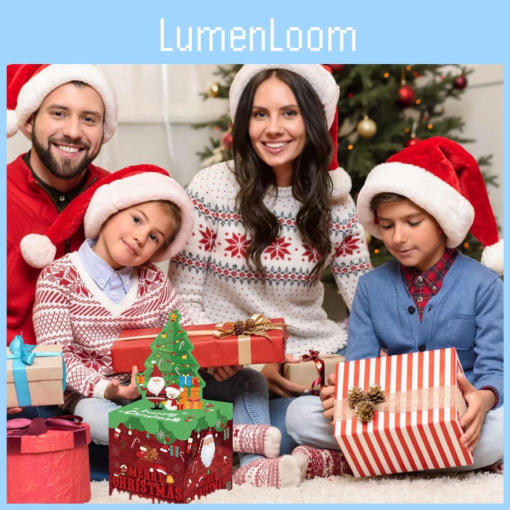 Santa Pattern Paper Money Box Gift Box For Christmas Decors And Gift Giving