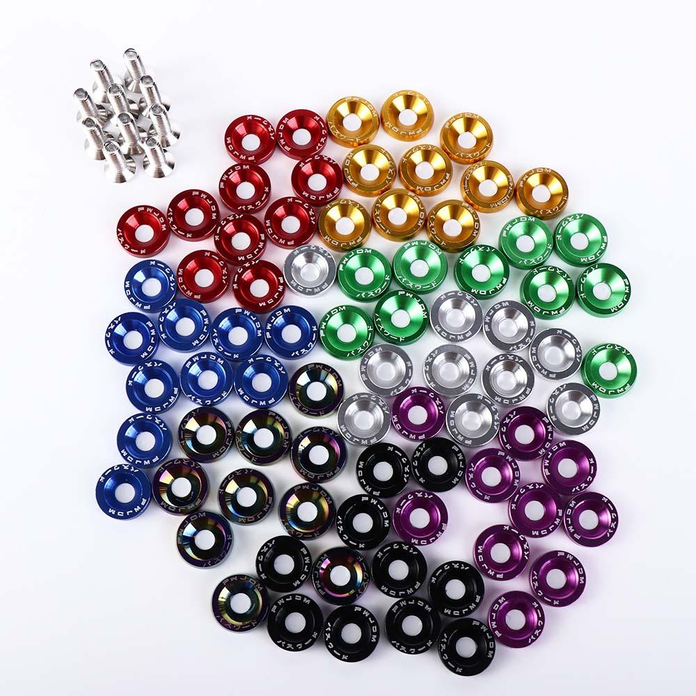 Fasteners Engine Styling M6 Car Modified Washer JDM Washer License Plate Bolts Car Modified Bolts