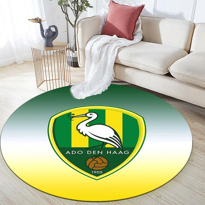 ADO Den Haag,Round Area Rug,Carpet Rug for Living Room Bedroom Sofa Playroom Decor,Non-slip Floor Mat