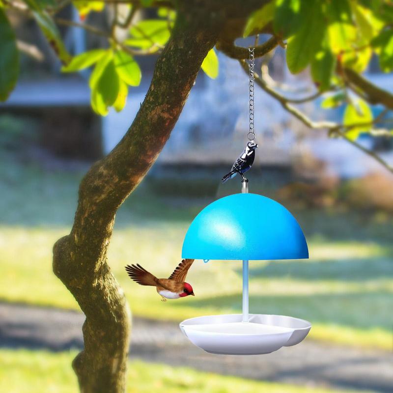 Bird Feeder Dome Cover Hummingbird Waterer Bowl Wild Bird Feeding Tray For Backyard Garden Patio