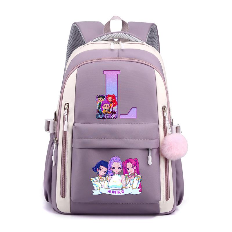 Korean Version Of Small Fresh Animation Cartoon Letter Printing Backpack College Style Male And Female Versatile Student Schoolbag