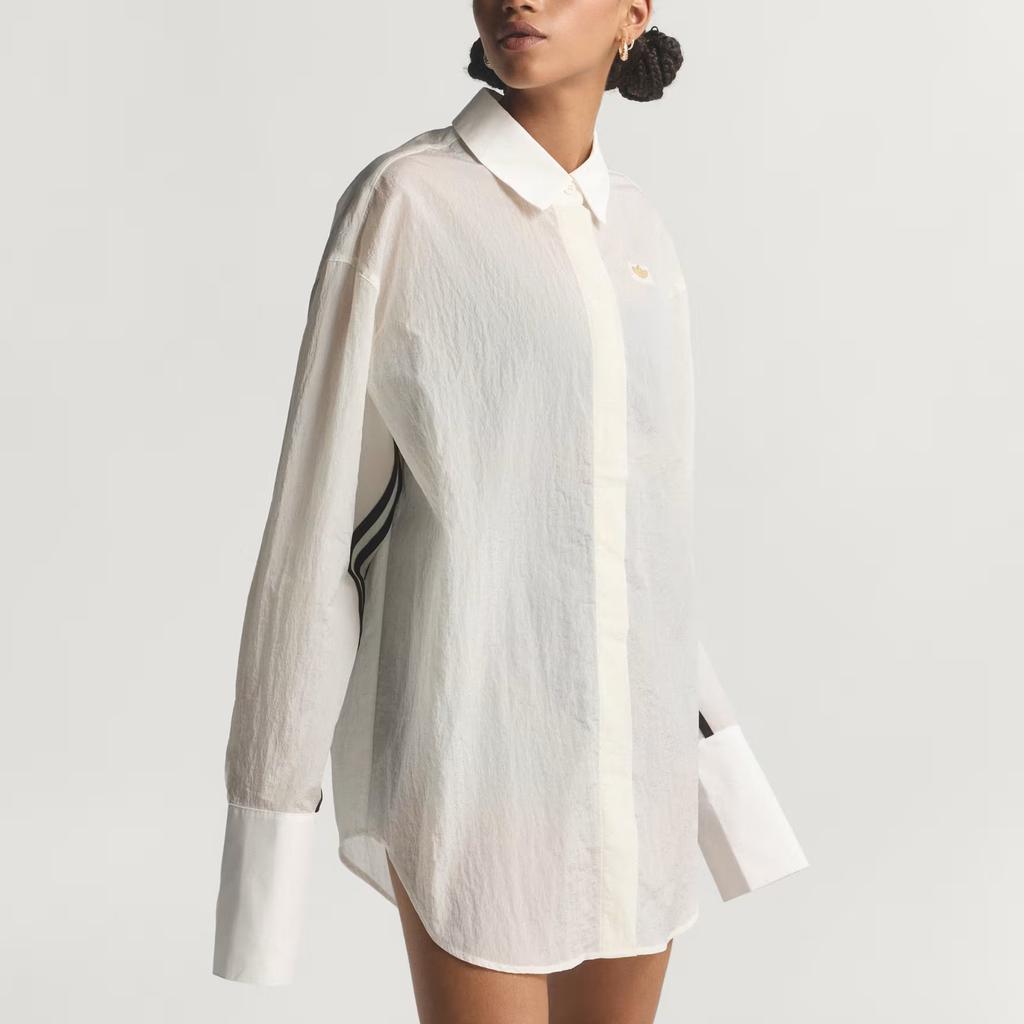 Adidas Originals FW25 Terrace Loose Fit Single Breasted Solid Color Long Sleeve Dress Women dresses KC6538