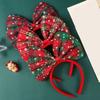 Cute Bowknot Hair Hoop Shiny Christmas Headwear  Merry Christmas Decorations