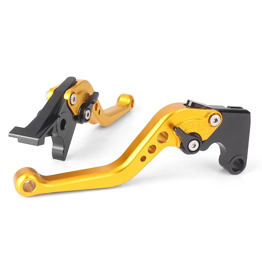 AL-mart Motorcycle Short Style Brake Levers Clutch Levers Levers Set 6 Levels Adjustable for