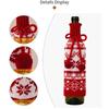 3Piece Festival Snowflake Knits Wine Bottle Sleeves Wine Bottle Cover For Christmas Celebration Festival Wine Dress