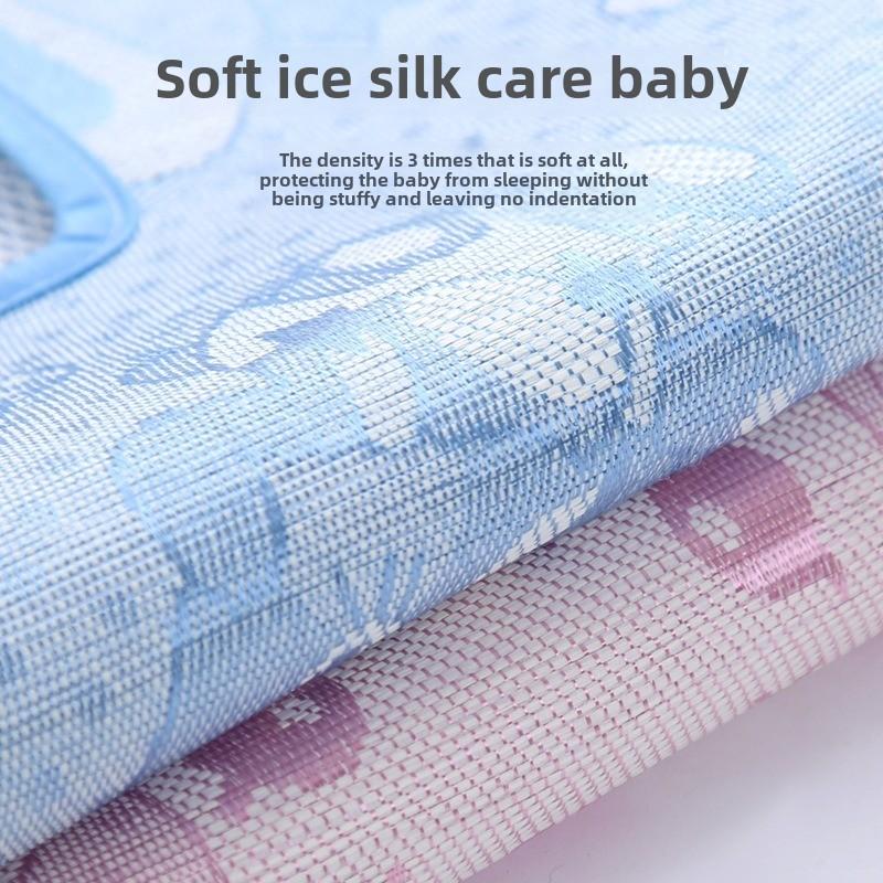 1 Stück Babykinderwagen Kühlmatte Eis Seide Liegepolster Kissen Baby Hochstuhl Kühlmatte Sommer Sicherheitssitz Schlafmatte