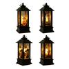 Halloween Led Candle Lantern Vintage Witch Castle Pumpkin Ghost Pagoda Wind Lantern Hanging Indoor Outdoor Party Decor Supplies