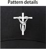 Christian Cross Resurrection Baseball Cap Adjustable Polyester Dad Hat Outdoor Casual for Adults