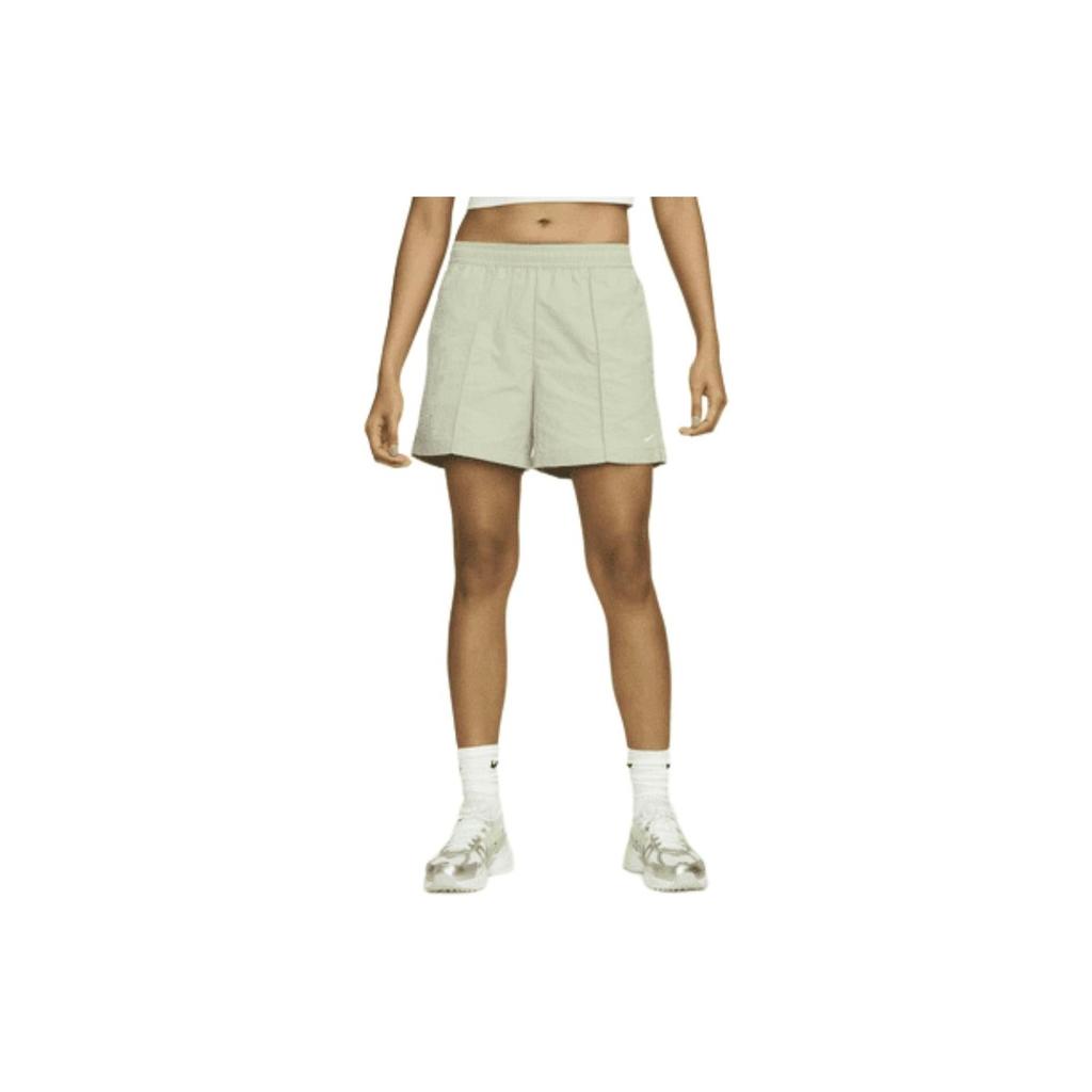 Nike Elastic Solid Color Comfortable Waterproof Casual Shorts Women Shorts Emerald-Horizon Sail FV6623-370