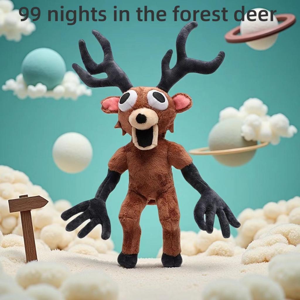 99 Nachten in Het Bos Pluche Speelgoed Hert Poppetje Zacht Knuffeldier Speelgoed Schattige Anime Game Accessoires Kerst Verjaardagscadeau voor Kinderen