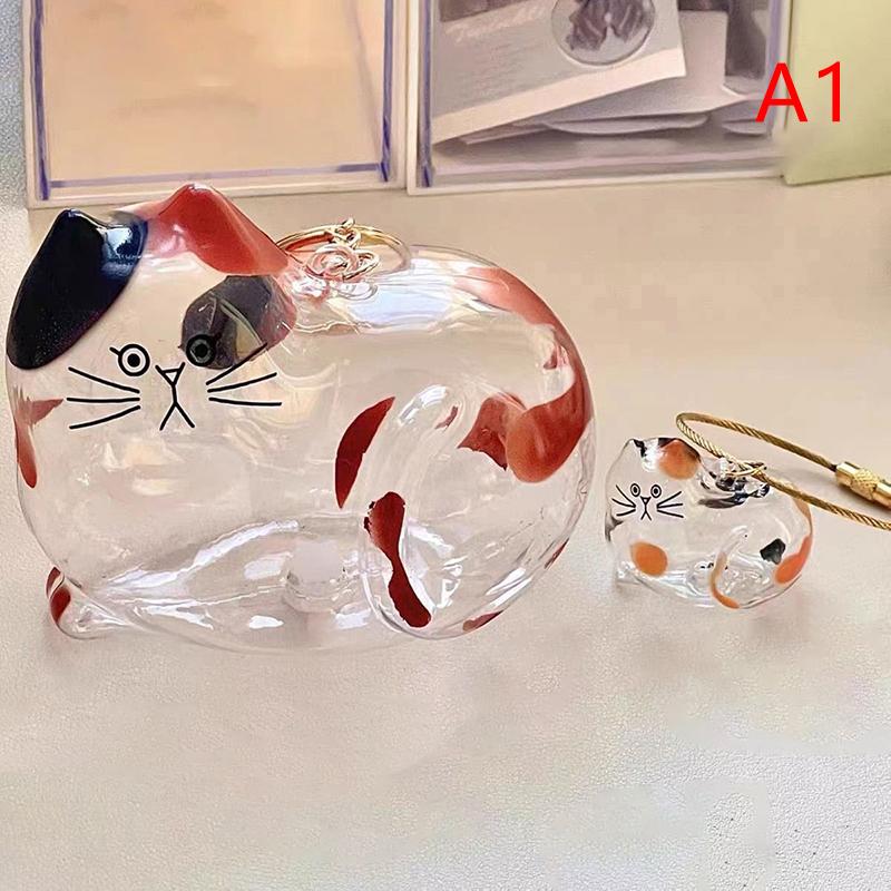 

Cat Hair Storage Transparent Cat Fur Keepsake Display Glass Fortune Cat Bottle With Base Mini Pet Memorial Storage Jar