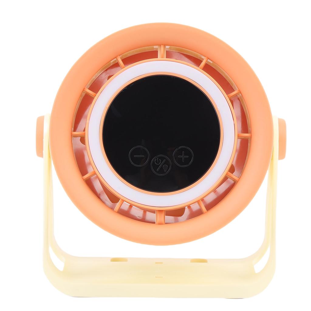 Desk Fan USB Rechargeable Quiet Portable Desktop   Fan with LED Light for   Bedroom Outdoor Camping