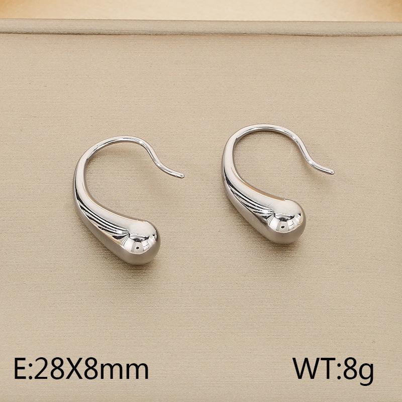 Korean Fashion Titanium Steel Line Earrings for Women