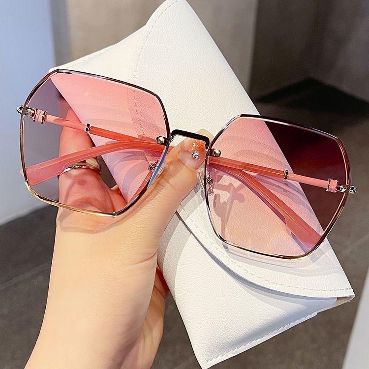 Sunglasses Women'S High-End Sunglasses Women'S Summer Uv Protection Big Face Thin Fashion Sunglasses