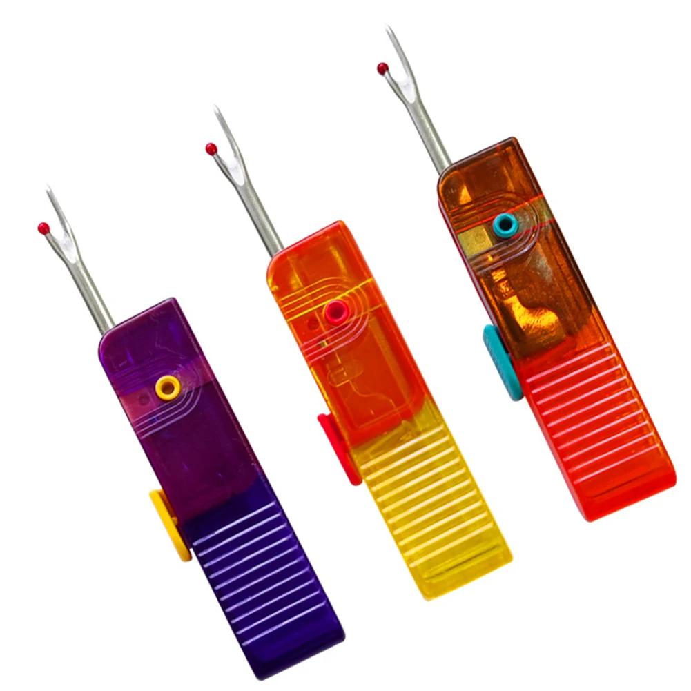 

3-упаковка портативного вспарывателя швов с пластиковой ручкой и проволочным наконечником, складной вспарыватель швов, швейные принадлежности своими руками, швейные инструменты