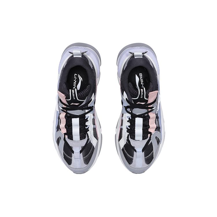 New LINING Casual Shoes Women's Low Top Black/Gray AGCQ244-5