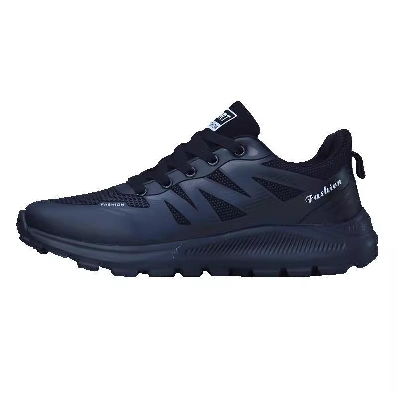 Men's shoes autumn leather sneakers men's new black casual shoes men's running shoes