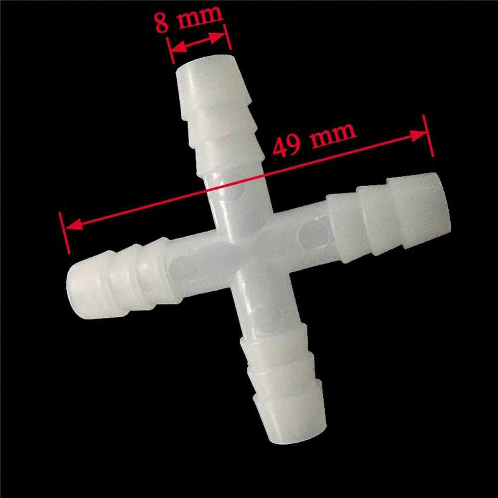 50 Pcs Tee Tube Outside Diameter 8mm Chicken Rabbit Quail Doves Pets Poultry Nipple Drinker Hose Connector