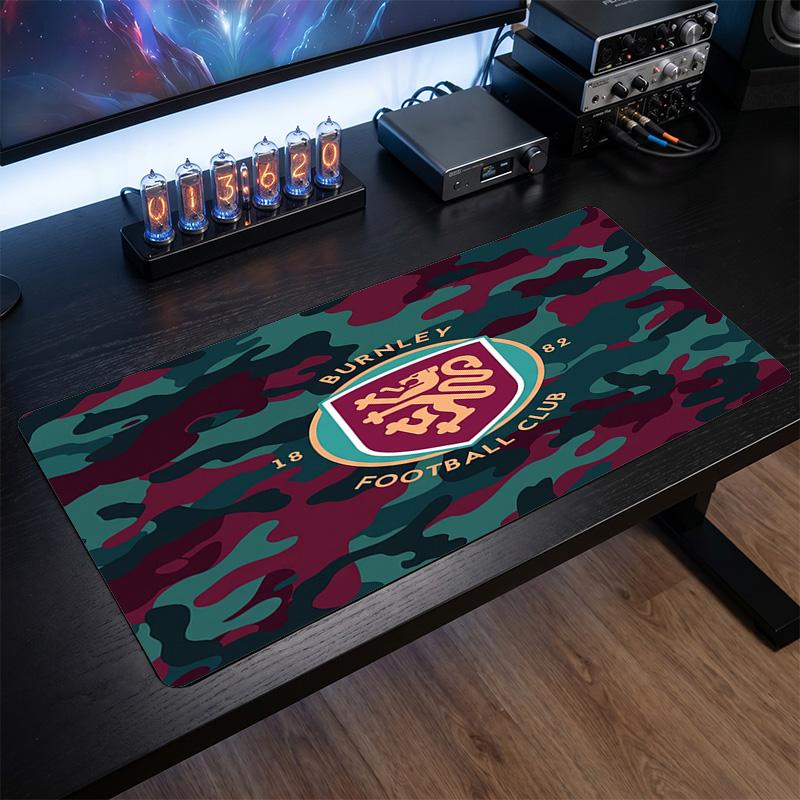 Burnley Football Print Large Mouse Pad, Anti-Slip Extended Gaming Desk Mat for Office Home
