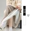 Women's High Waist Gray A-Line Skirt - Early Spring 2026 Collection, Slimming Mid-Length Design