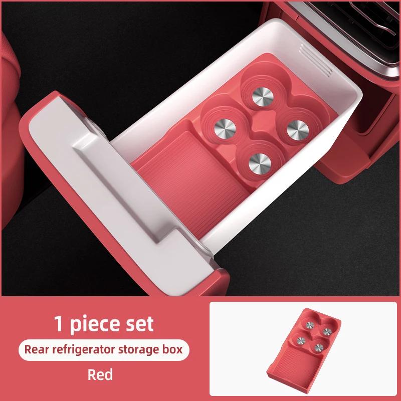For AITO M8 5/6Seat 2025 2026 Center Armrest Second Row Fridge Storage Hidden Box Silicone Protective Mats Cup Holder Organizer