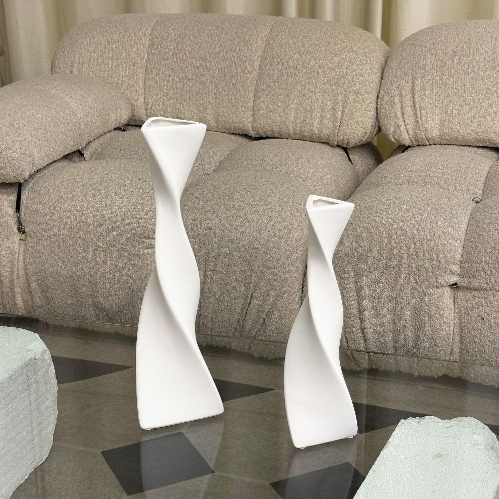 Easy To Use Geometry Hydroponics Vase Minimalist Ceramic Flower Vase Special Shaped Vase  Desktop