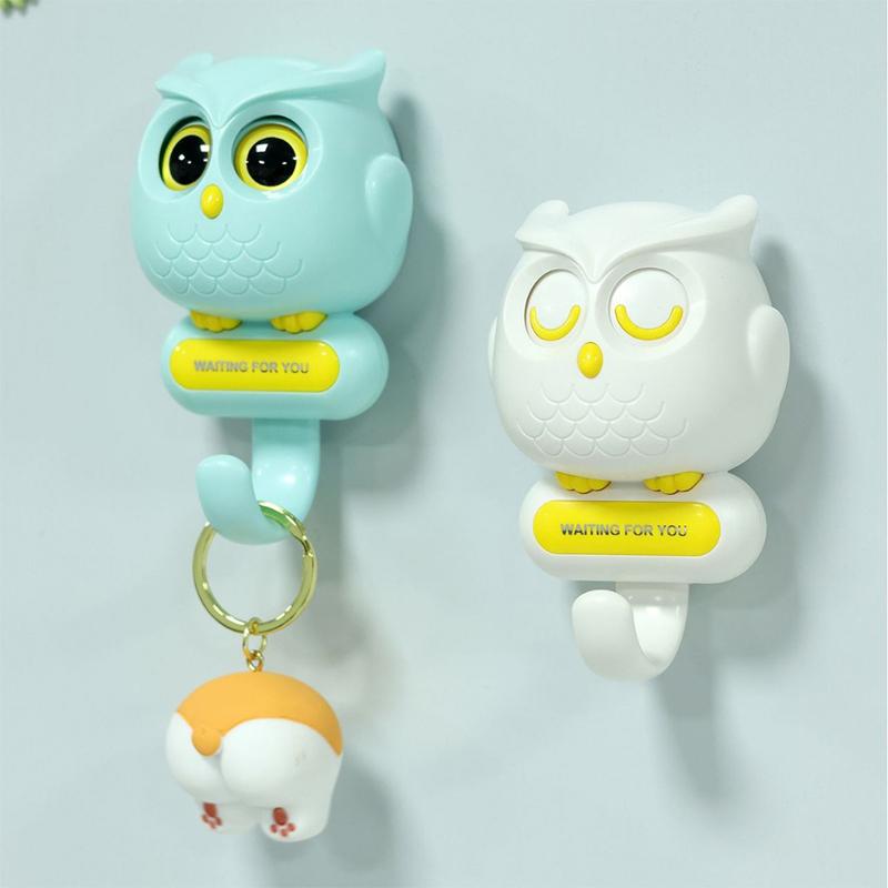 Owl-Shape Hook Multipurpose Hat Scarf Key Hanging Hook Wall Storage Rack Kitchen Bathroom Organizer Hanger