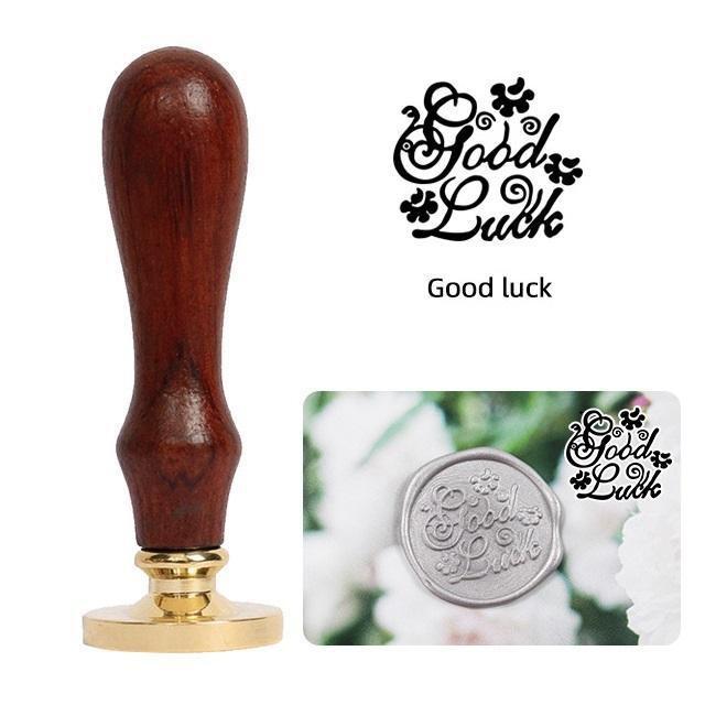 1 Pc Alphabet Pattern Wax Seal Stamps Retro Happy Birthday Antique Wooden Sealing Scrapbooking Wedding Decoration