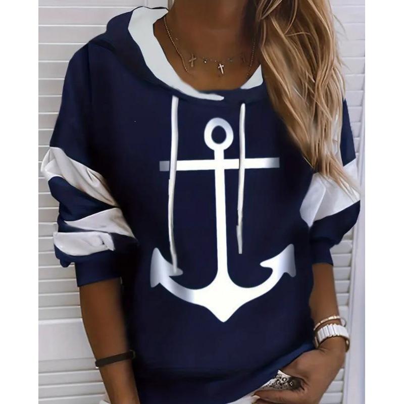 Women's autumn and winter trend casual sweatshirt new hooded