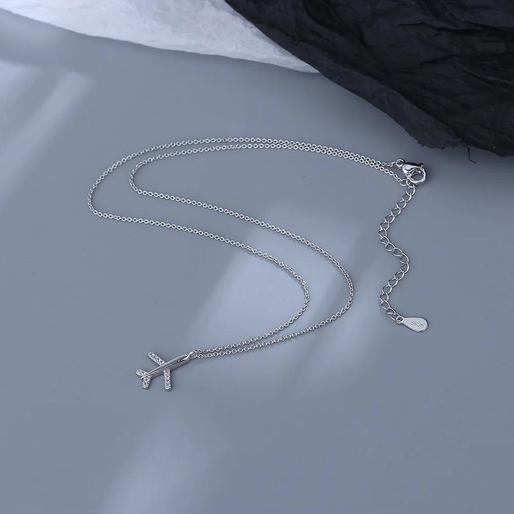 Personality Cute Pendant Clavicle Chain Women's Temperament Japanese and Korean Diamond-encrusted Aircraft Clavicle Chain