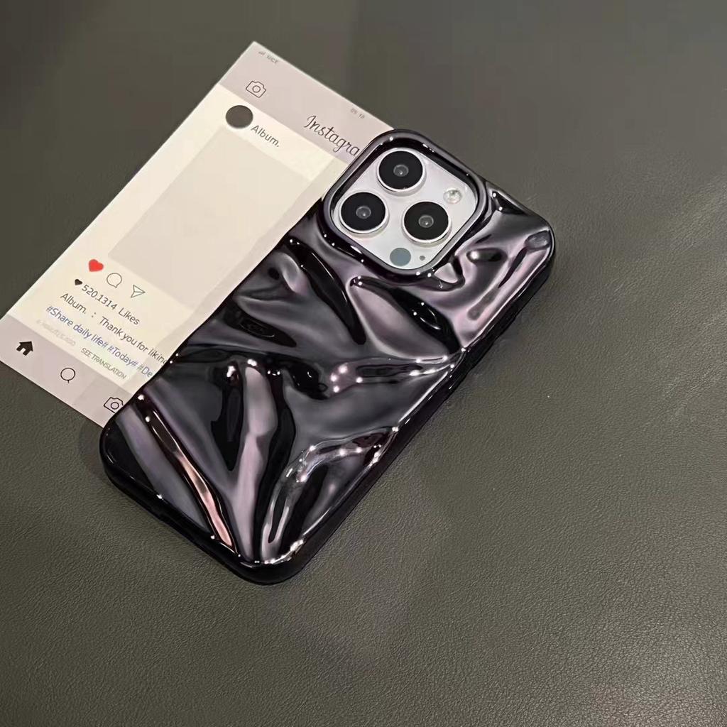 3D Plating Water Ripple Pattern Case For For Iphone 17 Air 16 15 14 13 12 Pro Max Plus 11 Soft Shockproof Protective Cover