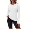 Crew Neck Finger Cover Yoga Long Sleeve Training Running Top T-Shirt Women