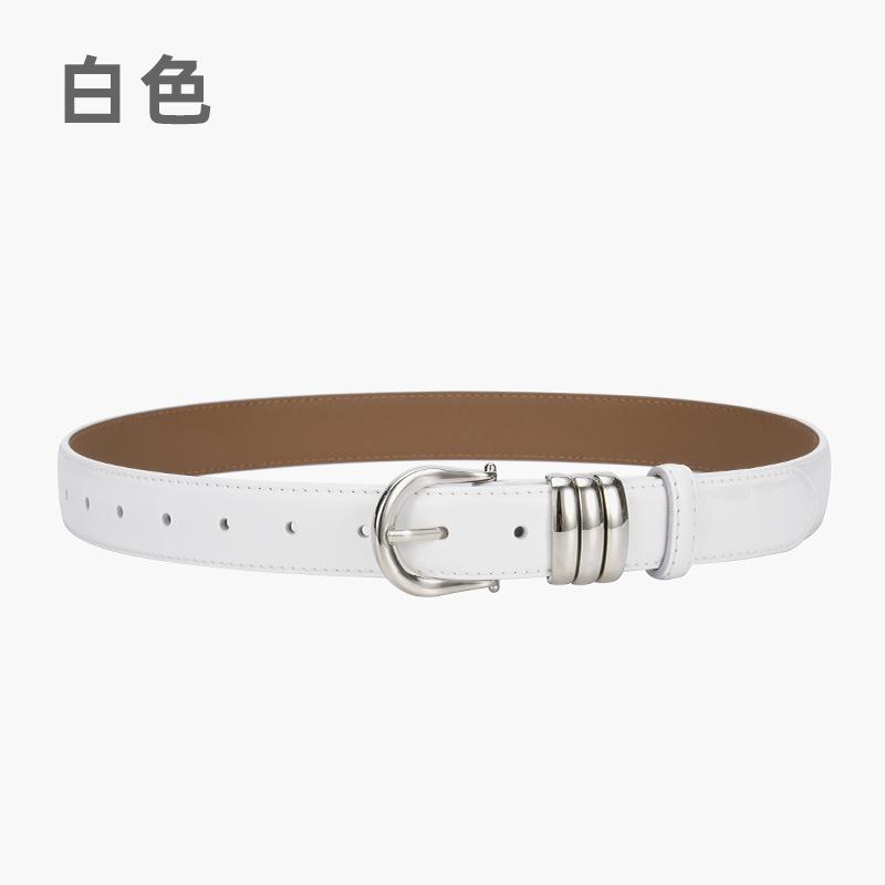 

Ремень для джинсов, пояс для женской юбки, женский декоративный ремень с серебряной пряжкой для брюк, натуральная кожа 105cm