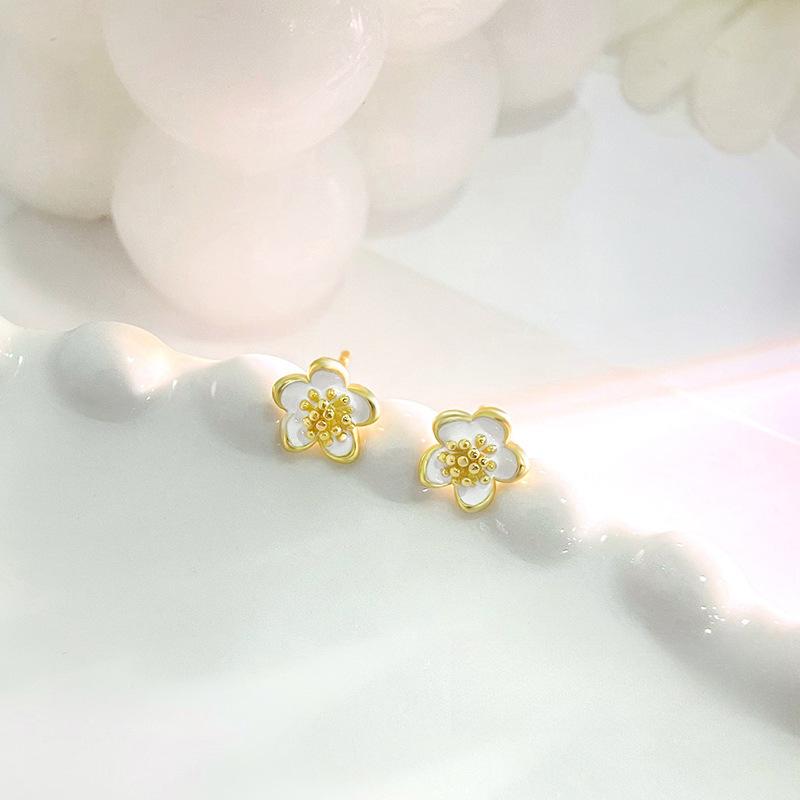 

Милые цветочные серьги для женщин в свежем и пасторальном стиле, универсальные серьги